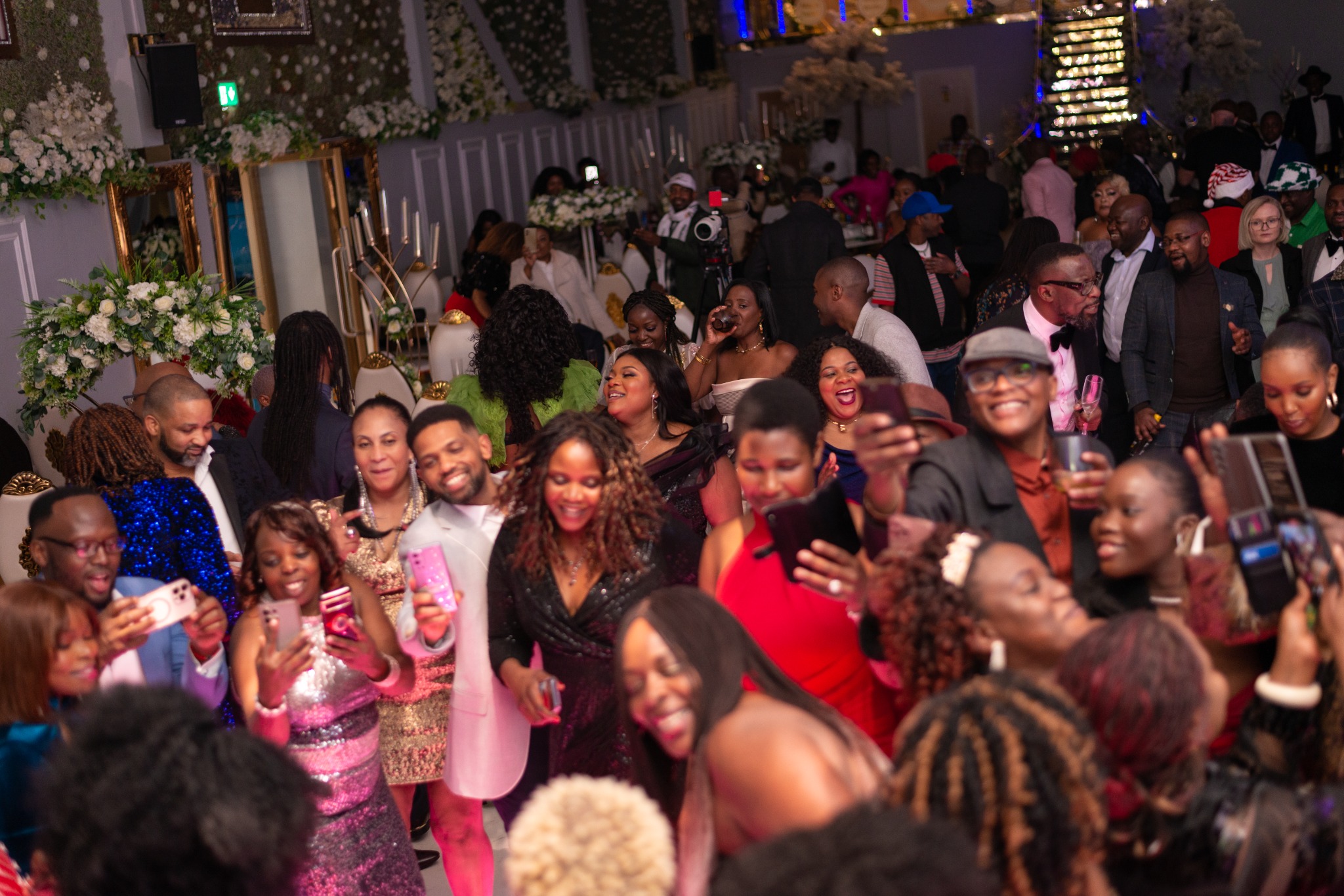 Guests enjoying the music, performances and dance floor at the 2024 Grille Community Christmas Gala