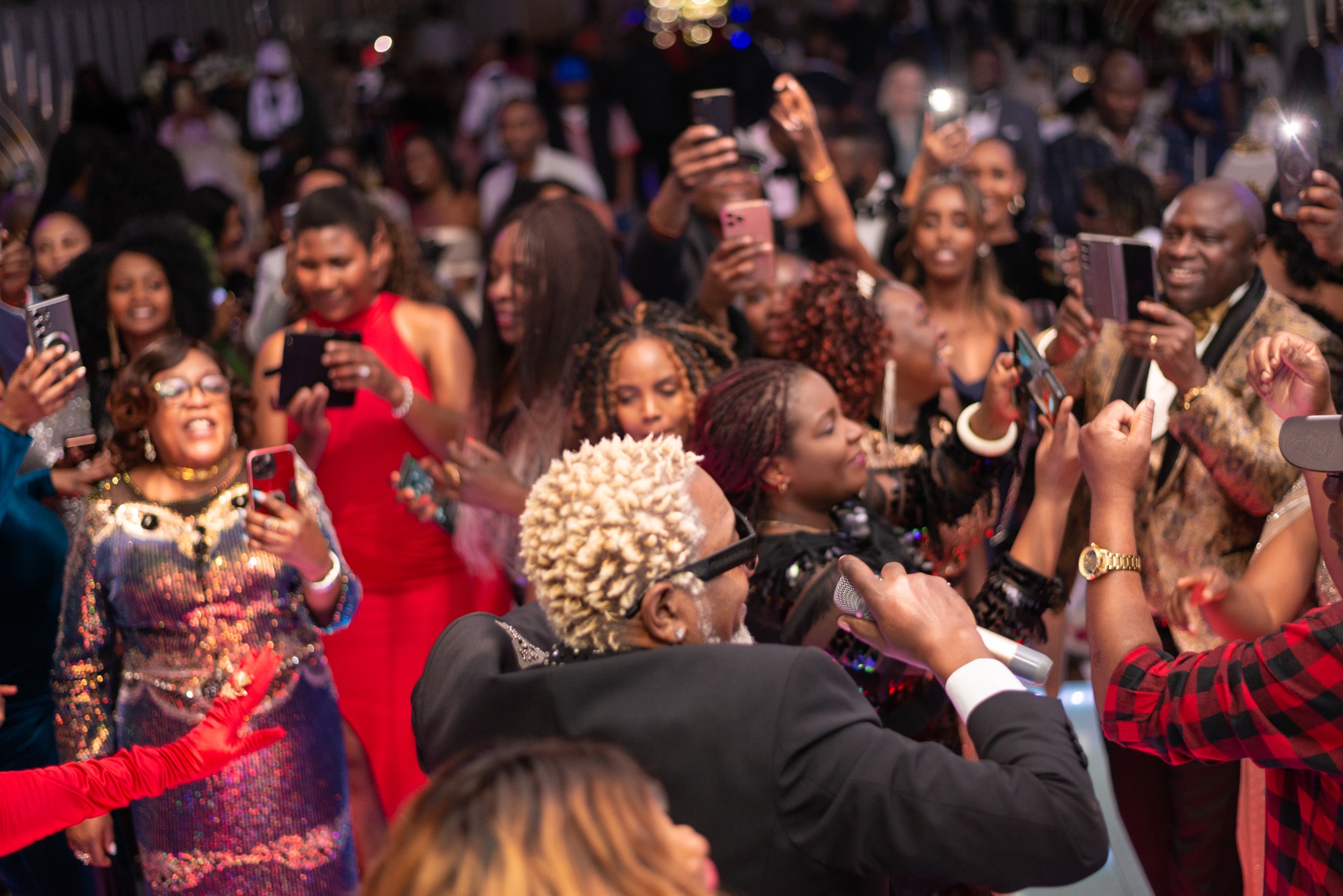 Guests enjoying the music, performances and dance floor at the 2024 Grille Community Christmas Gala